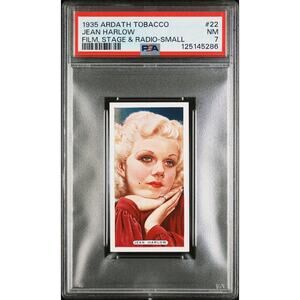 RARE 1935 Ardath Tobacco Jean Harlow PSA 7, Only 9 Graded! Platinum Blonde